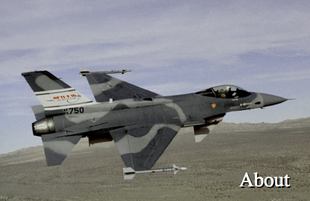 AFTI/F-16 in flight at Edwards AFB