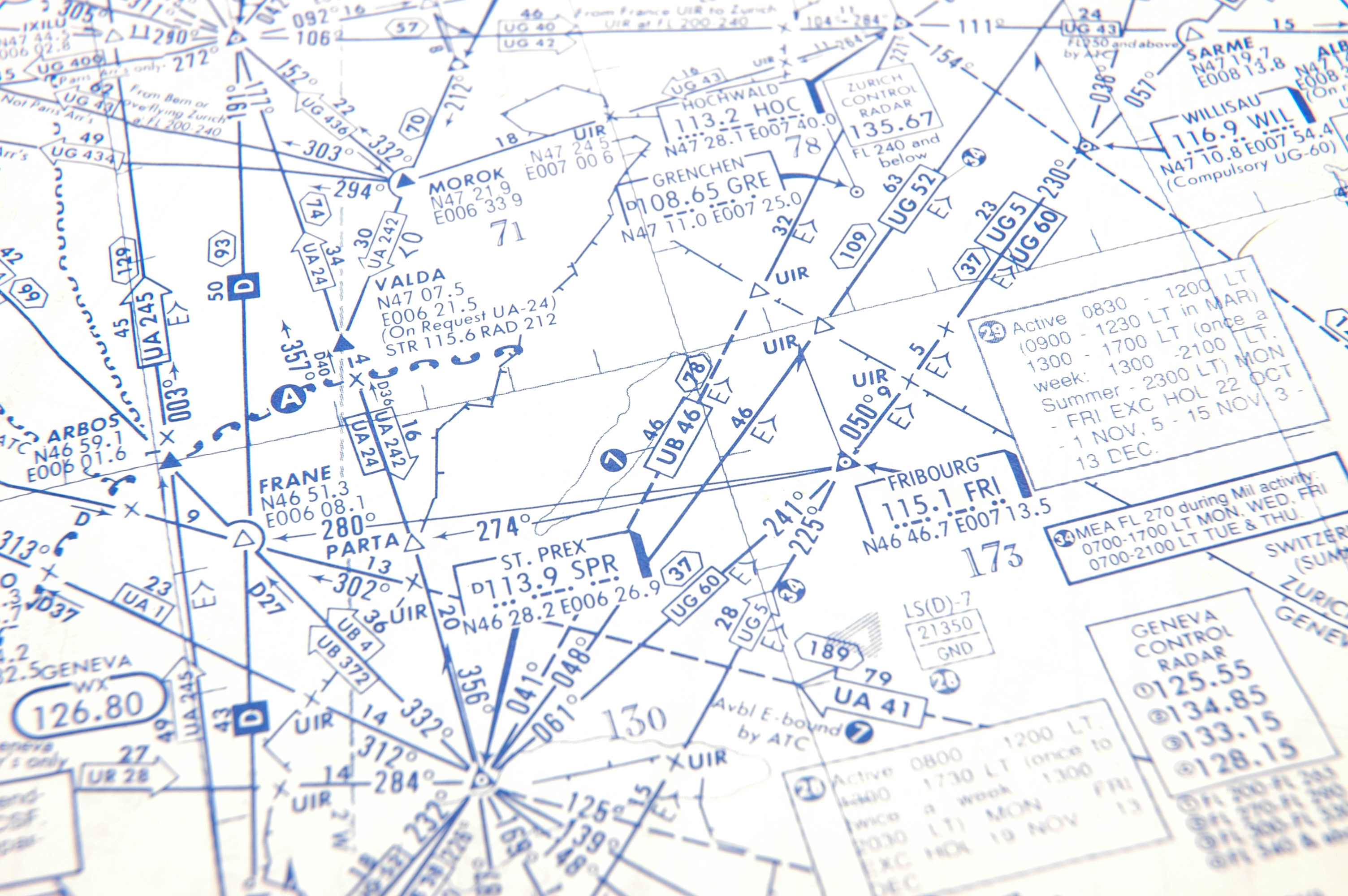 Flight navigation map